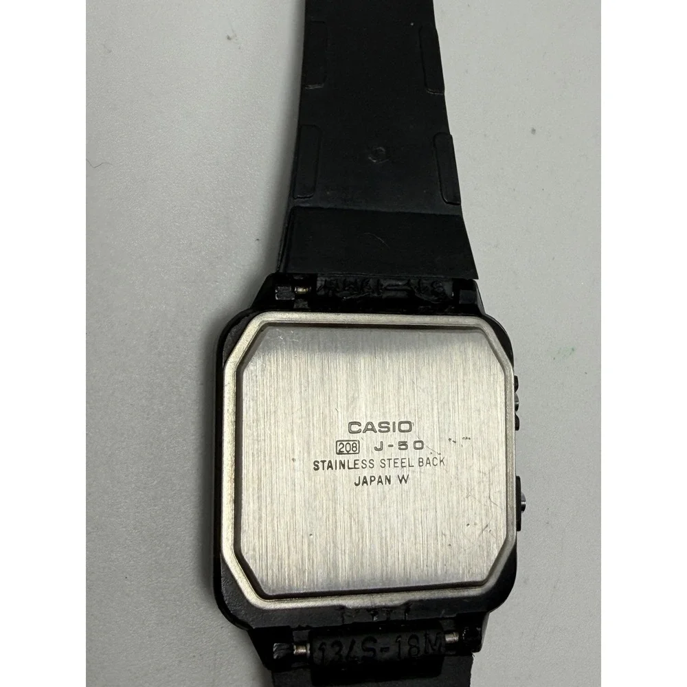 Casio J-50 New Battery Pace Runner Jogging Mens Watch Mod 208 33MM 8